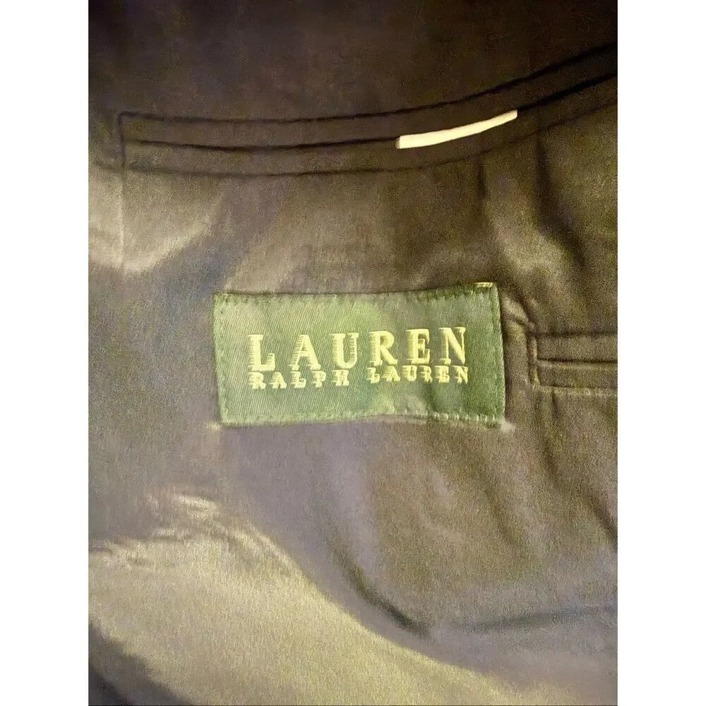 Lauren Ralph Lauren Mens Navy Blue Blazer Wool 48R Preppy Classic